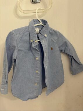 Ralph Lauren 18m Classic Boys Light Blue Button-Down Oxford Shirt